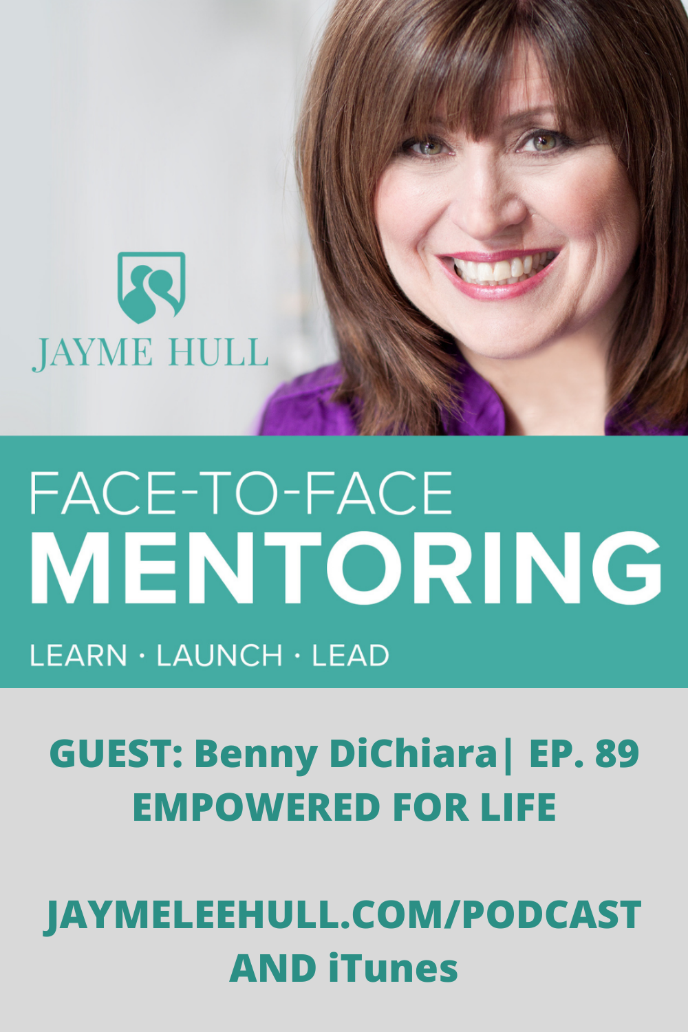 Do you believe in miracles? Do you believe God has a plan for your life? This week on Face To Face Mentoring Podcast episode #89 my guest is Benny DiChiara. Benny will share his passion for Jesus and how the personal crisis he experienced changed his life forever. From mentor to mentor with Empowered for life with Benny DiChiara.